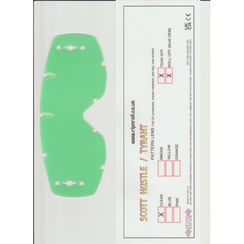 Tear Off Goggle Lenses